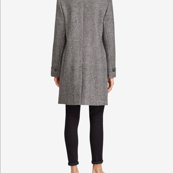 Gray Wool Button Down Overcoat Peacoat Coat - Picture 2 of 6